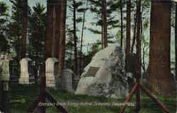 Emerson's Grave Sleepy Hollow Cemetery Concord, MA Postcard Postcard