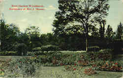 Rose Garden Wyndhurst, Residence of Mrs. J. Sloane Postcard