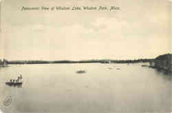 Panoramic View of Whalom Lake Whalom Park Lunenburg, MA Postcard Postcard