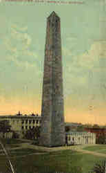 Bunker Hill Monument Charlestown, MA Postcard Postcard