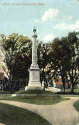 Soldier's Monument Plymouth, MA Postcard 