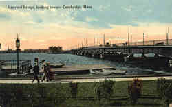 Harvard Bridge looking toward Cambridge Postcard