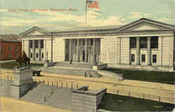 Court House and Statue Postcard