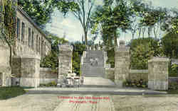 Entrance to the Old Burial Hill Plymouth, MA Postcard Postcard