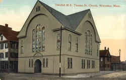 Swedish M. E. Thomas St. Church Worcester, MA Postcard Postcard