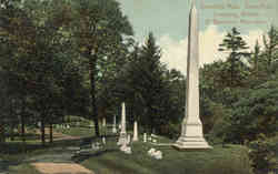 William B. Washburn Monument, Green River Cemetery Greenfield, MA Postcard Postcard