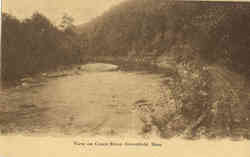View on Green River Greenfield, MA Postcard Postcard