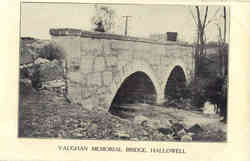 Vaughan Memorial Bridge Hallowell, ME Postcard Postcard