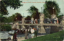 Bridge in Public Garden Postcard
