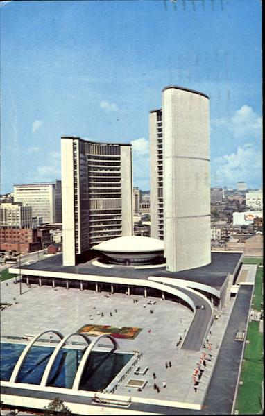 Nathan Phillips Square And The New City Hall Toronto Canada