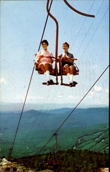 Spruce Peak Double Chair Lift Stowe Vermont