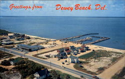 Aerial View Of Dewey Beach Postcard