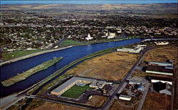 Air View Idaho Falls Postcard