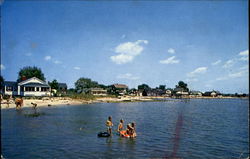 Beaches At Indiantown And Saybrook Manor Old Saybrook, CT Postcard Postcard