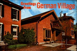 Greetings From German Village Postcard