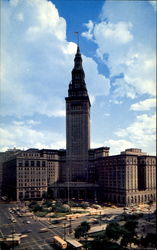 Terminal Tower Building And Public Square Postcard