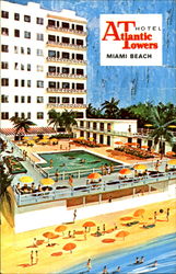 Hotel Atlantic Tower Miami Beach, FL Postcard Postcard