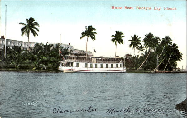 House Boat, Biscayne Bay Miami Florida