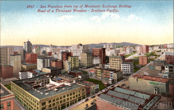 From Top Of Merchants Exchange Building San Francisco California