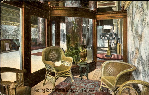 Resting Room Marble Lobby Hotel Alexandria Los Angeles California