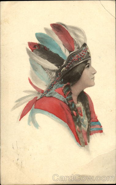 Inidan Maiden - Color Native Americana