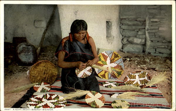 A Hopi Basket Weaver Native Americana