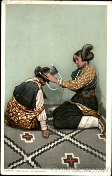 Hopi Maiden Dressing Hair Native Americana