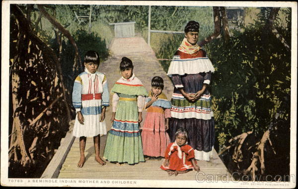 A Seminole Indian Mother And Children Native Americana