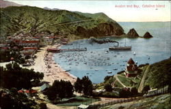 Avalon And Bay Santa Catalina Island, CA Postcard Postcard