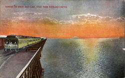 Sunrise On Great Salt Lake Salt Lake City, UT Postcard Postcard