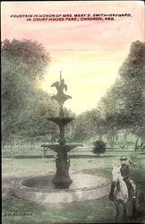 Fountain In Honor Of Mrs. Mary E. Smith Hayward, Court House Park Chadron, NE Postcard Postcard