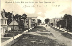 Cleveland St. Looking West Over The Gulf From Depot Postcard