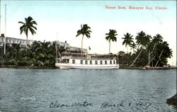 House Boat, Biscayne Bay Postcard