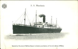 SS Manchuria Postcard