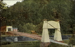 Suspension Bridge across the Delaware Postcard