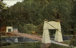 Suspension Bridge across the Delaware Hancock, NY Postcard Postcard