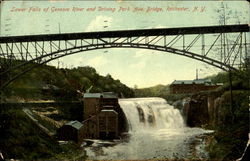 Lower Falls Of Genesee River, Driving Park Ave. Bridge Postcard