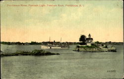 Providence River Pomham Light, Pomham Rock Postcard
