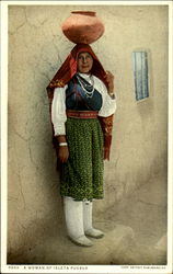 A Woman Of Isleta Pueblo Postcard