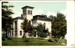 College Library, Amherst College Postcard