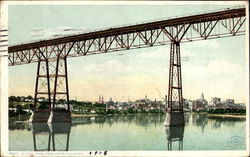 St. Paul Minn From Under High Bridge Postcard