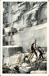 Channeling A New England Granite Quarry Mining Postcard Postcard