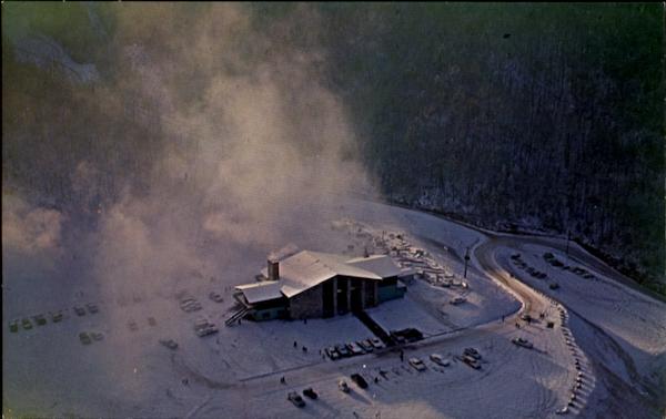 Snow Making Machines Put Up A White Cloud Gatlinburg Tennessee