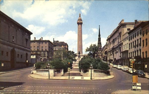 Washington Monument And Mt. Vernon Place Baltimore Maryland