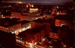 The City Of Denver And Its Adjoining Mountains At Night Colorado Postcard Postcard