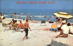 Hello From Surf City Postcard