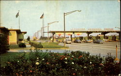 Entrance And Toll Booths At The Delaware Memorial Bridge Scenic, DE Postcard Postcard