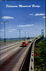 Delaware Memorial Bridge Scenic, DE Postcard Postcard