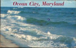 Surf Scene Ocean City, MD Postcard Postcard