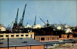 Shipping At Busy Baltimore Harbor Postcard
